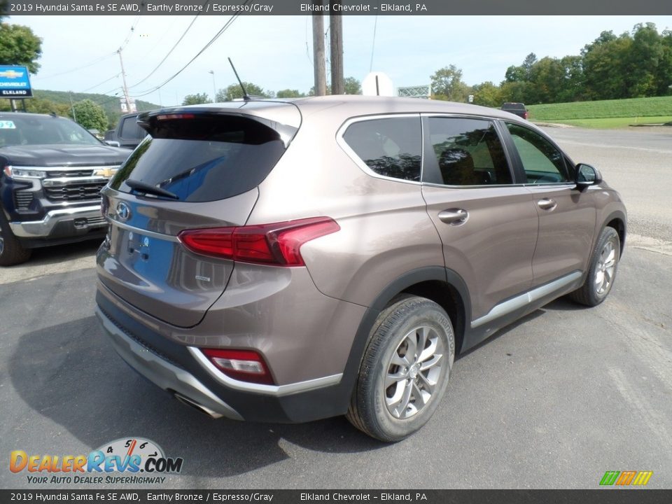 2019 Hyundai Santa Fe SE AWD Earthy Bronze / Espresso/Gray Photo #7