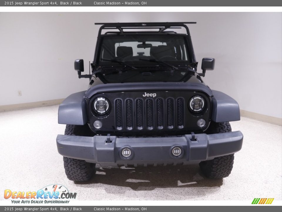2015 Jeep Wrangler Sport 4x4 Black / Black Photo #2