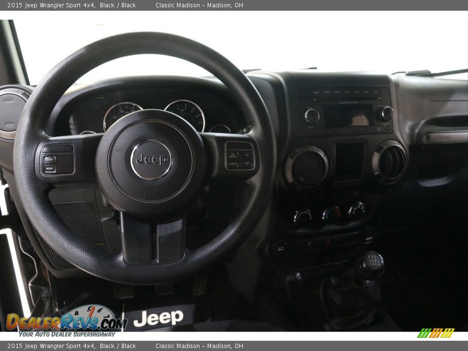 2015 Jeep Wrangler Sport 4x4 Black / Black Photo #7
