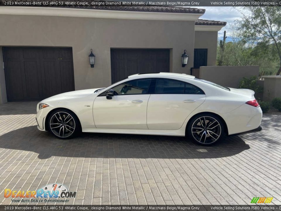 2019 Mercedes-Benz CLS AMG 53 4Matic Coupe designo Diamond White Metallic / Macchiato Beige/Magma Grey Photo #1