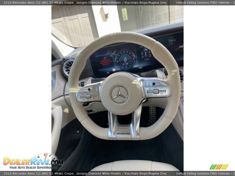 2019 Mercedes-Benz CLS AMG 53 4Matic Coupe designo Diamond White Metallic / Macchiato Beige/Magma Grey Photo #2