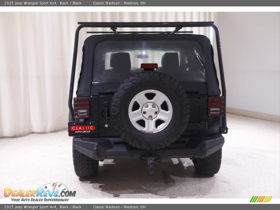 2015 Jeep Wrangler Sport 4x4 Black / Black Photo #16
