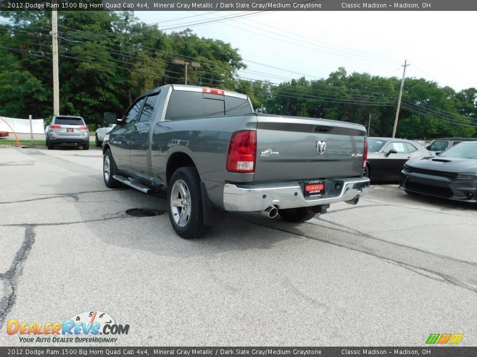 2012 Dodge Ram 1500 Big Horn Quad Cab 4x4 Mineral Gray Metallic / Dark Slate Gray/Medium Graystone Photo #3
