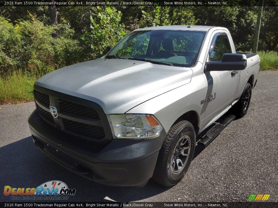 2016 Ram 1500 Tradesman Regular Cab 4x4 Bright Silver Metallic / Black/Diesel Gray Photo #2