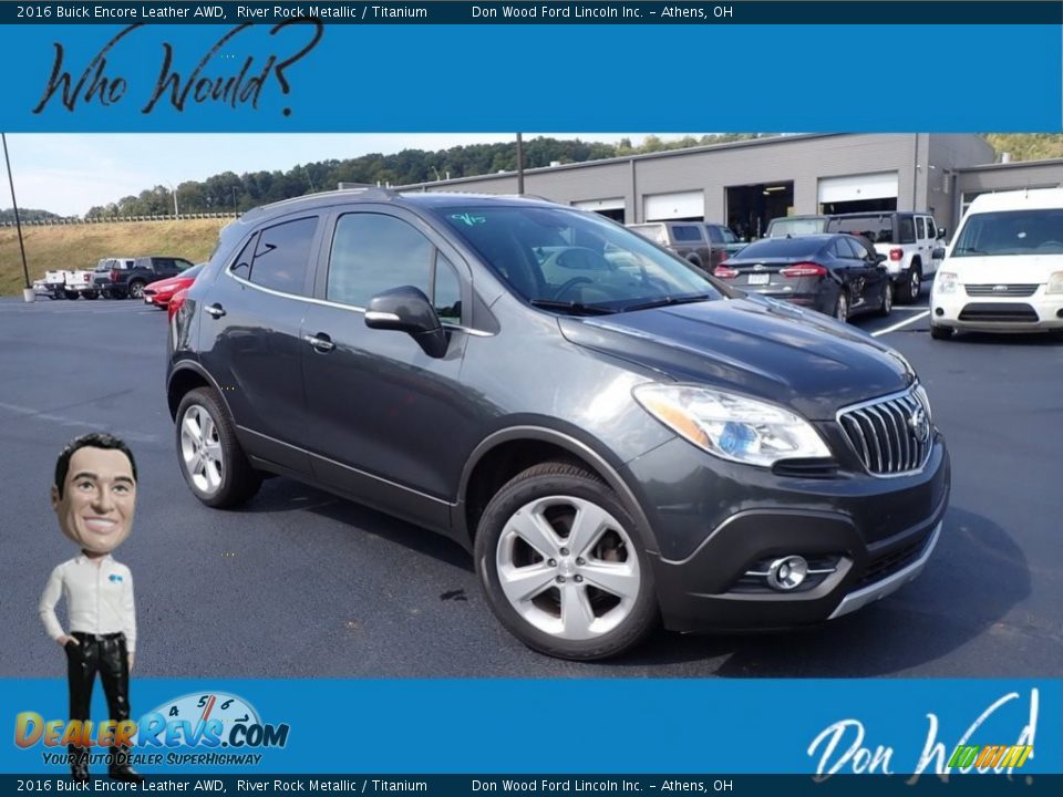 2016 Buick Encore Leather AWD River Rock Metallic / Titanium Photo #1