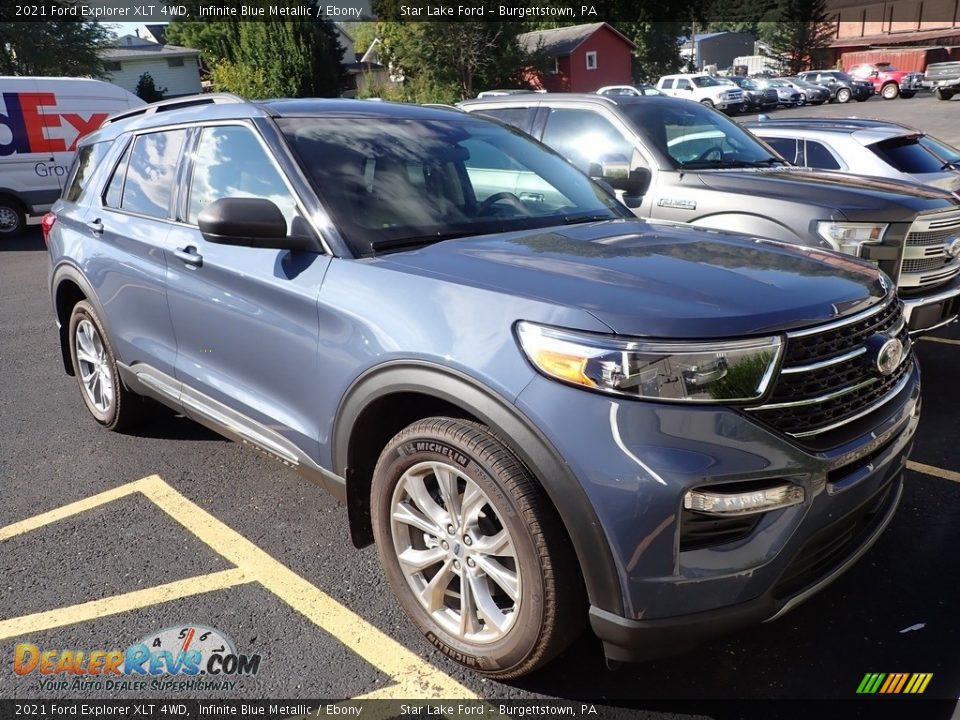 2021 Ford Explorer XLT 4WD Infinite Blue Metallic / Ebony Photo #2