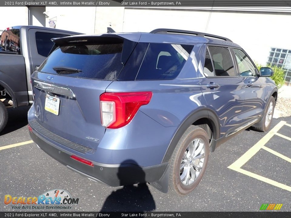 2021 Ford Explorer XLT 4WD Infinite Blue Metallic / Ebony Photo #3