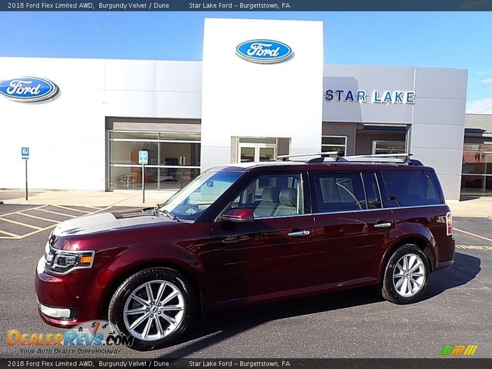 2018 Ford Flex Limited AWD Burgundy Velvet / Dune Photo #1