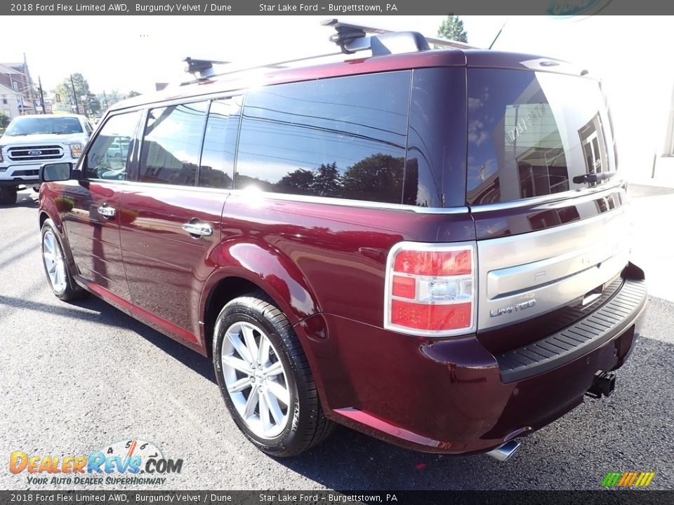 2018 Ford Flex Limited AWD Burgundy Velvet / Dune Photo #3