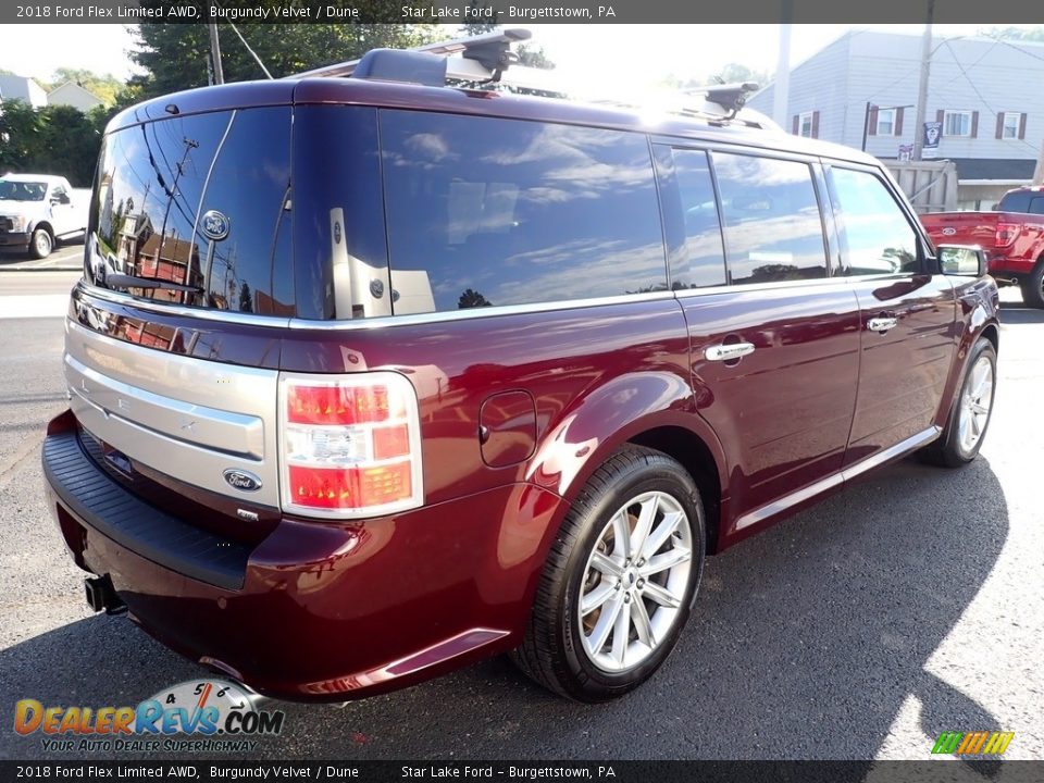 2018 Ford Flex Limited AWD Burgundy Velvet / Dune Photo #5