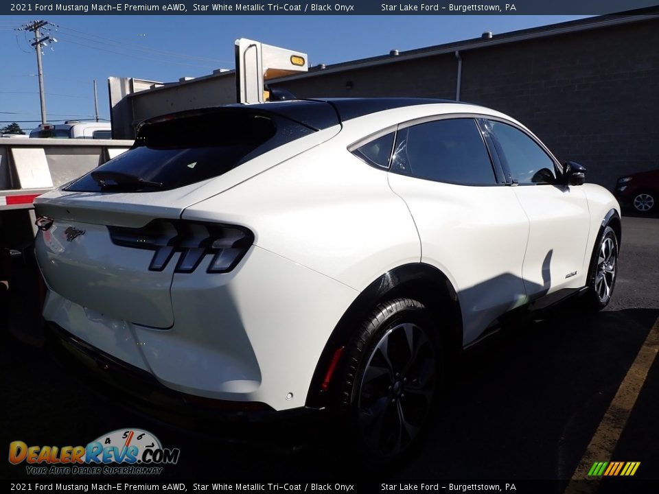 2021 Ford Mustang Mach-E Premium eAWD Star White Metallic Tri-Coat / Black Onyx Photo #3