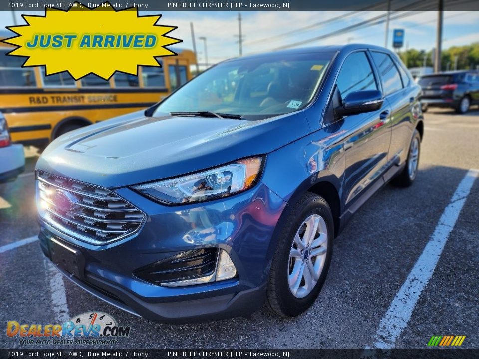 2019 Ford Edge SEL AWD Blue Metallic / Ebony Photo #1