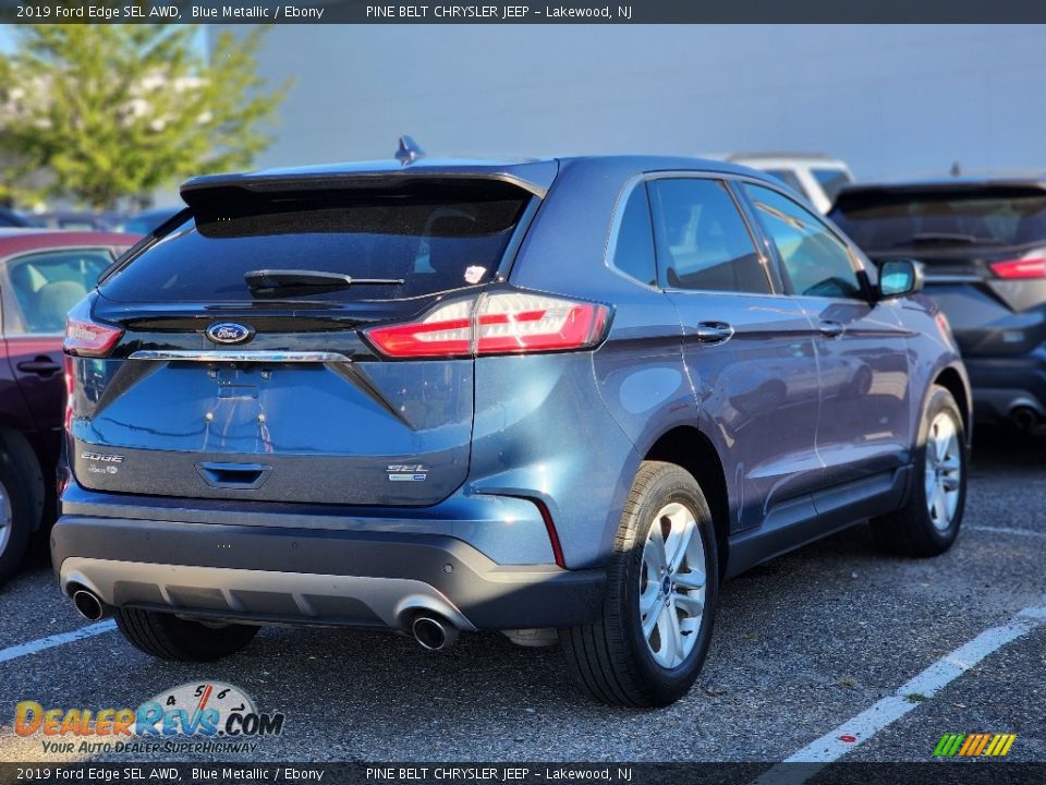 2019 Ford Edge SEL AWD Blue Metallic / Ebony Photo #8