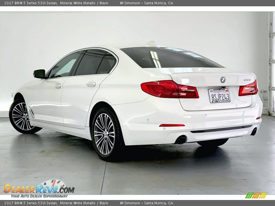 2017 BMW 5 Series 530i Sedan Mineral White Metallic / Black Photo #10
