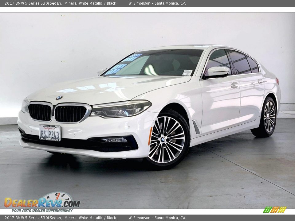 2017 BMW 5 Series 530i Sedan Mineral White Metallic / Black Photo #12