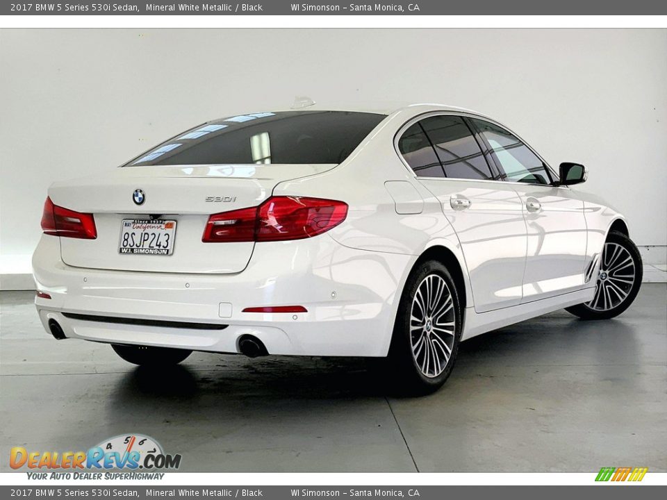 2017 BMW 5 Series 530i Sedan Mineral White Metallic / Black Photo #13