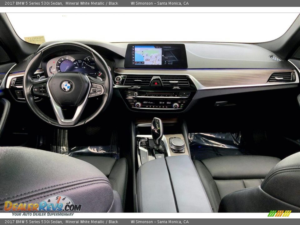 2017 BMW 5 Series 530i Sedan Mineral White Metallic / Black Photo #15