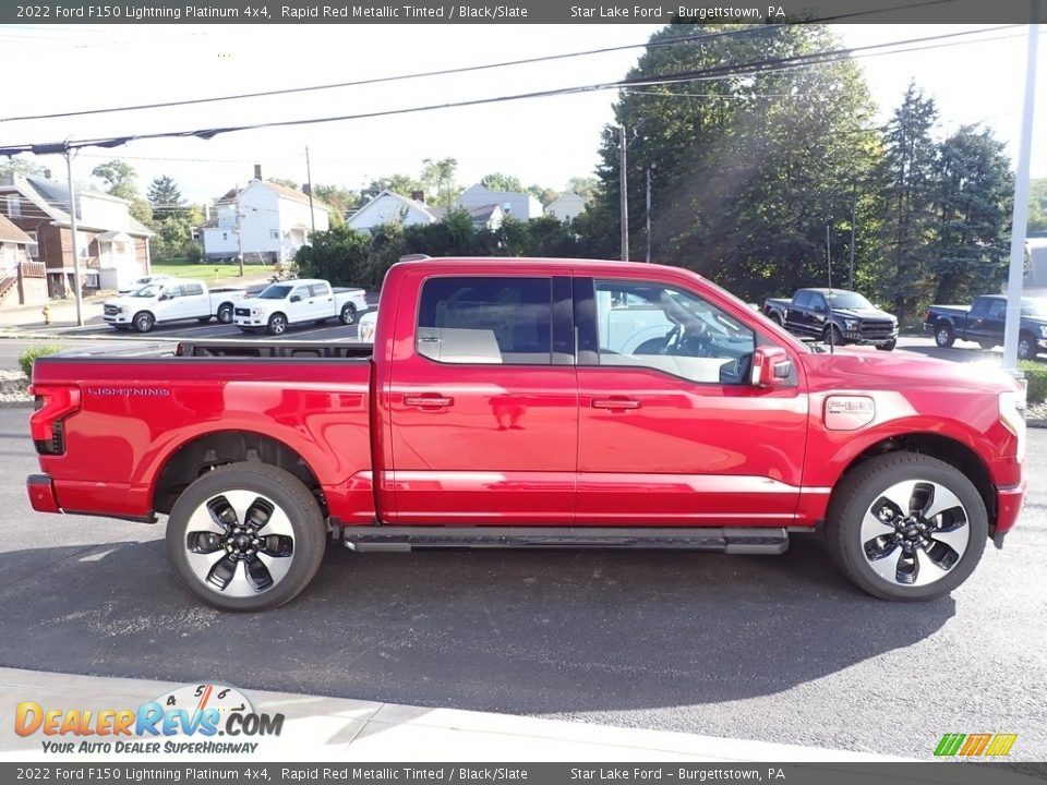 Rapid Red Metallic Tinted 2022 Ford F150 Lightning Platinum 4x4 Photo #3