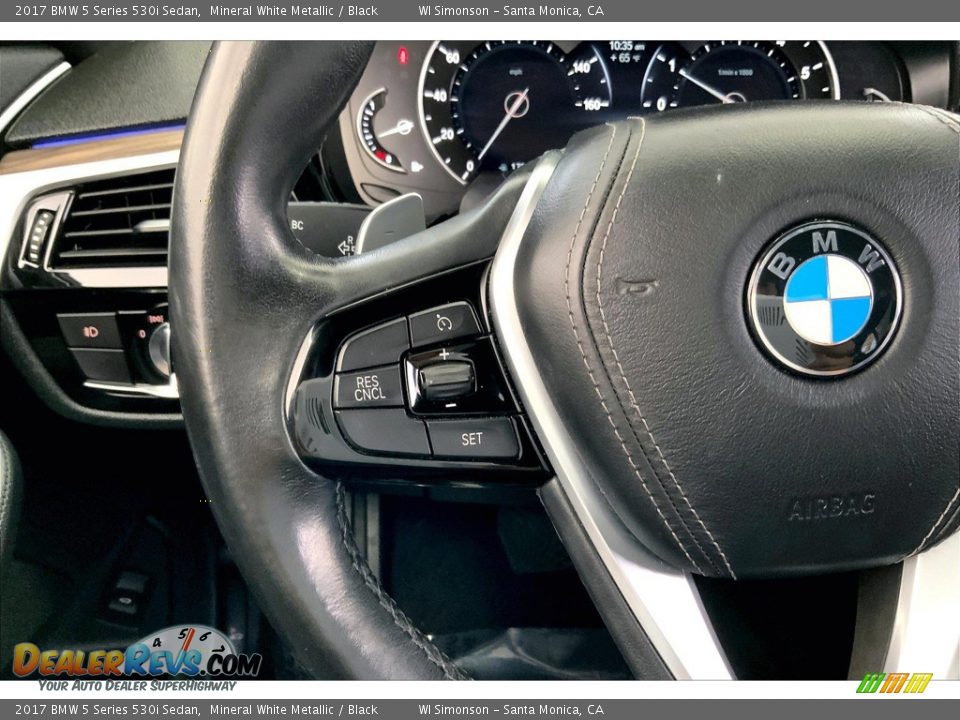 2017 BMW 5 Series 530i Sedan Mineral White Metallic / Black Photo #21