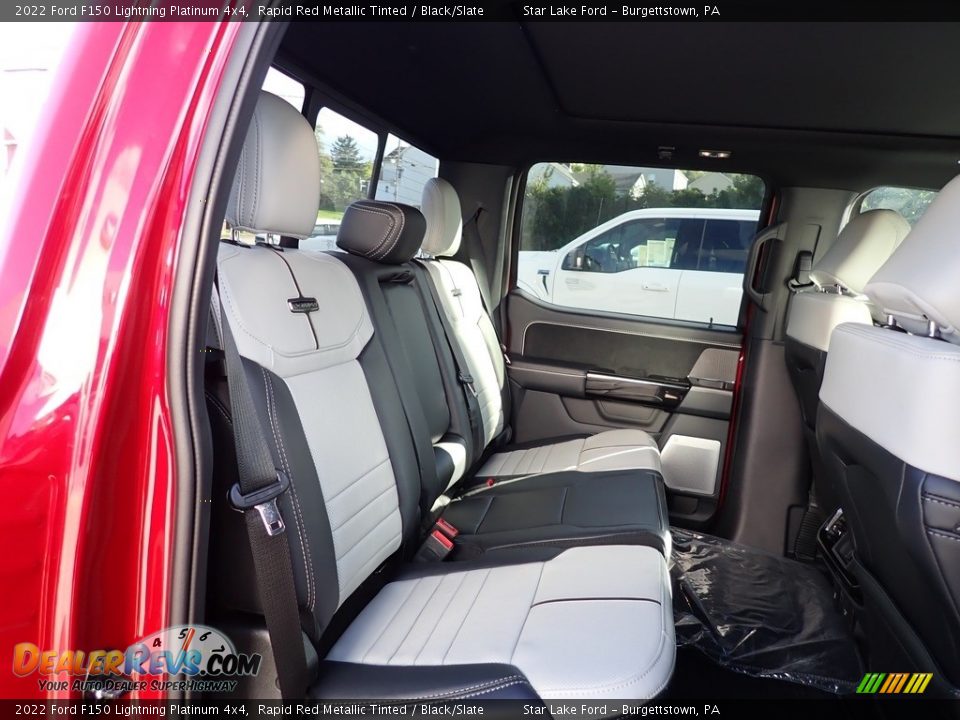 Rear Seat of 2022 Ford F150 Lightning Platinum 4x4 Photo #10