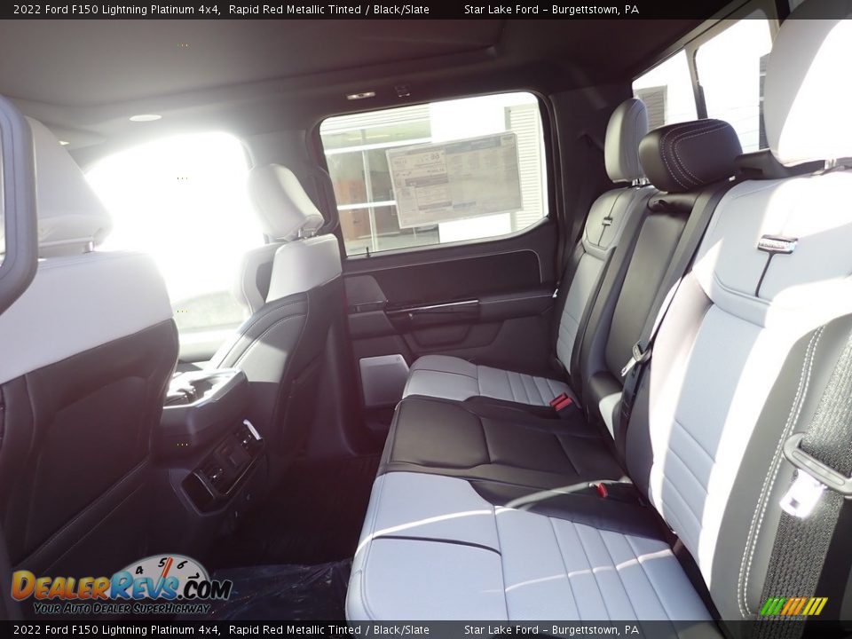 Rear Seat of 2022 Ford F150 Lightning Platinum 4x4 Photo #12