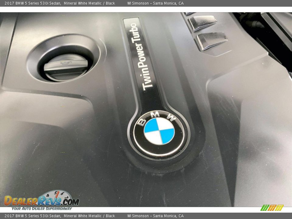 2017 BMW 5 Series 530i Sedan Mineral White Metallic / Black Photo #32