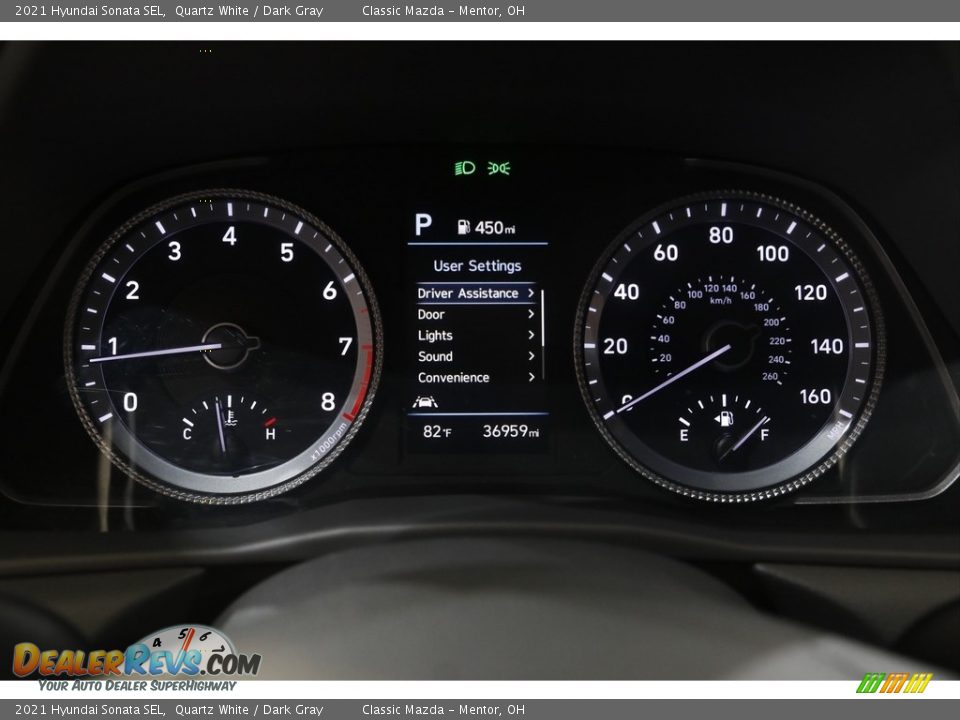 2021 Hyundai Sonata SEL Quartz White / Dark Gray Photo #8