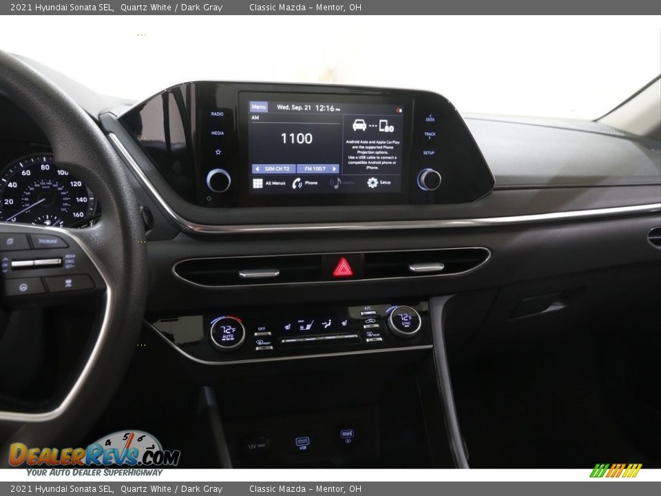 2021 Hyundai Sonata SEL Quartz White / Dark Gray Photo #9