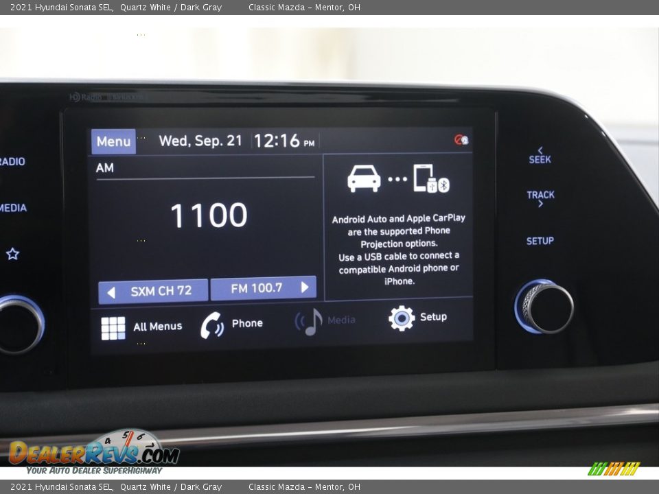 2021 Hyundai Sonata SEL Quartz White / Dark Gray Photo #10