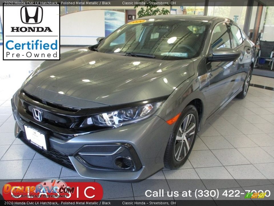 2020 Honda Civic LX Hatchback Polished Metal Metallic / Black Photo #1