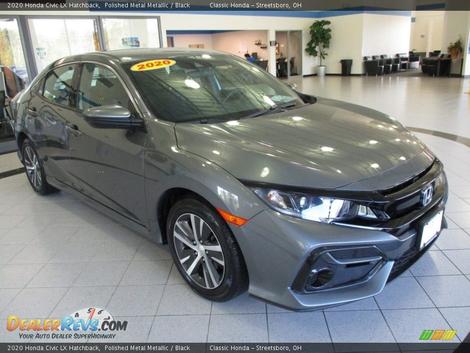 2020 Honda Civic LX Hatchback Polished Metal Metallic / Black Photo #3
