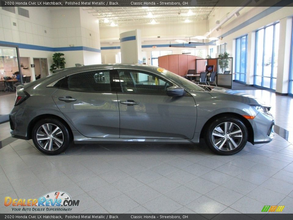 2020 Honda Civic LX Hatchback Polished Metal Metallic / Black Photo #4