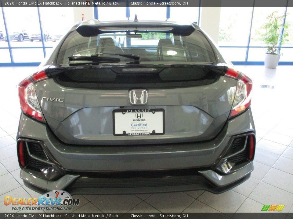 2020 Honda Civic LX Hatchback Polished Metal Metallic / Black Photo #8