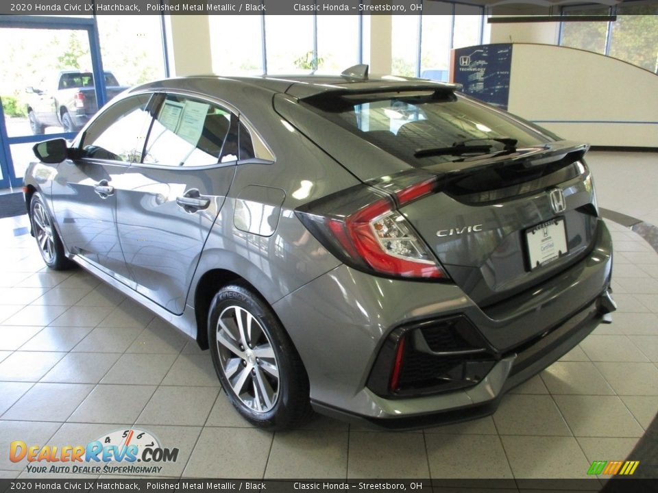 2020 Honda Civic LX Hatchback Polished Metal Metallic / Black Photo #9