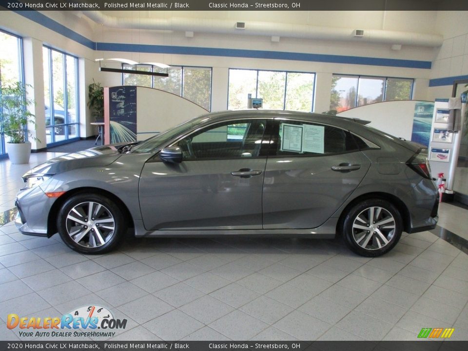 2020 Honda Civic LX Hatchback Polished Metal Metallic / Black Photo #10