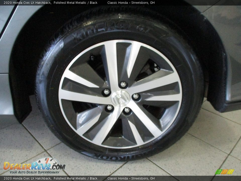 2020 Honda Civic LX Hatchback Polished Metal Metallic / Black Photo #11