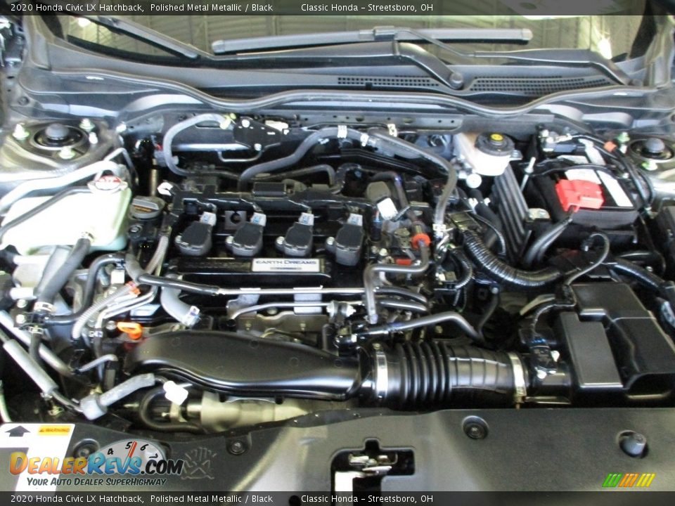 2020 Honda Civic LX Hatchback Polished Metal Metallic / Black Photo #13