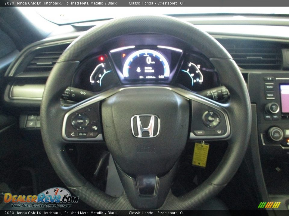 2020 Honda Civic LX Hatchback Polished Metal Metallic / Black Photo #29