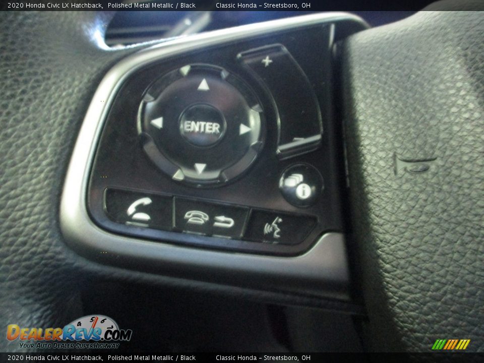 2020 Honda Civic LX Hatchback Polished Metal Metallic / Black Photo #30