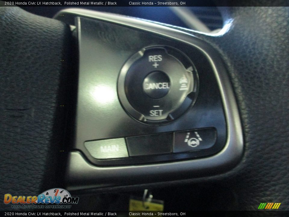 2020 Honda Civic LX Hatchback Polished Metal Metallic / Black Photo #31