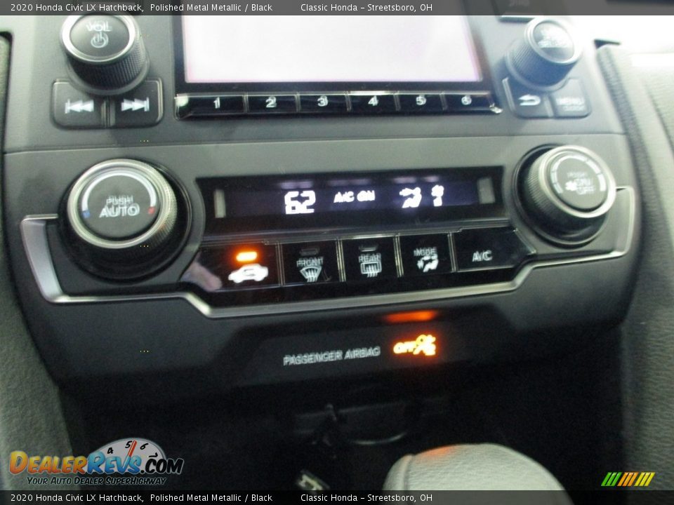 2020 Honda Civic LX Hatchback Polished Metal Metallic / Black Photo #34