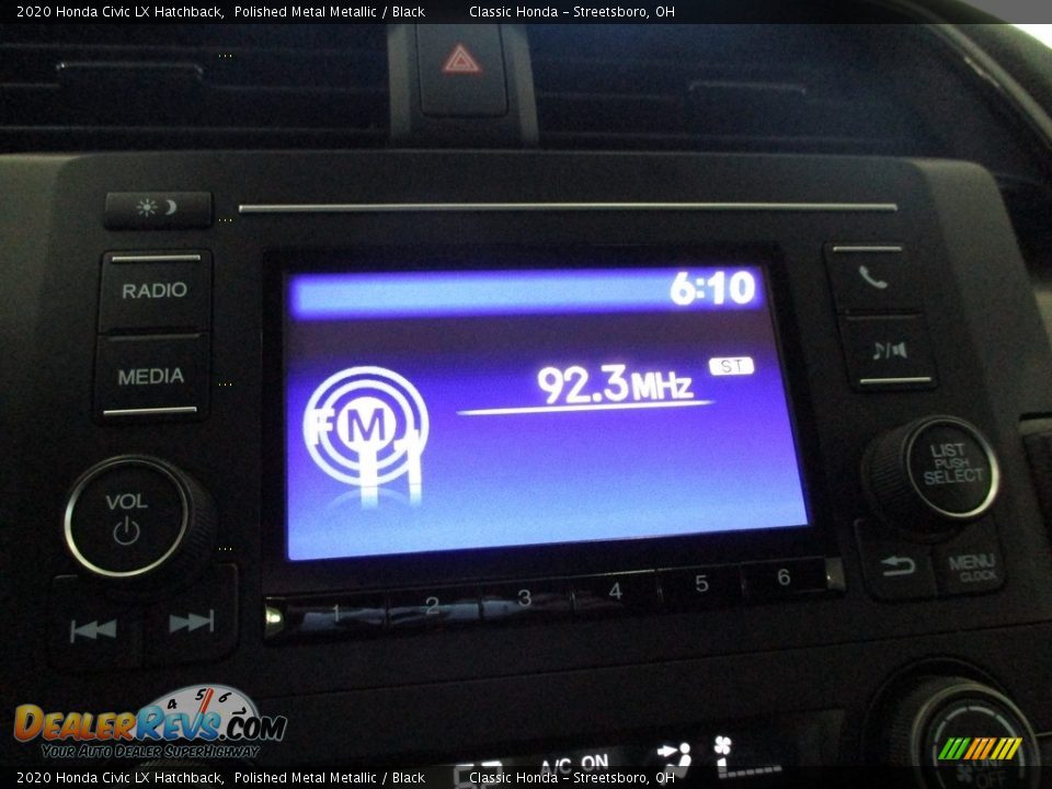 2020 Honda Civic LX Hatchback Polished Metal Metallic / Black Photo #35