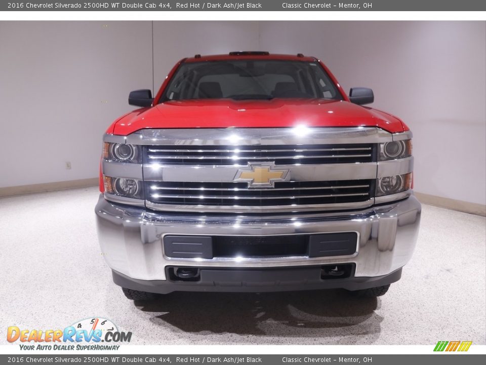 2016 Chevrolet Silverado 2500HD WT Double Cab 4x4 Red Hot / Dark Ash/Jet Black Photo #2