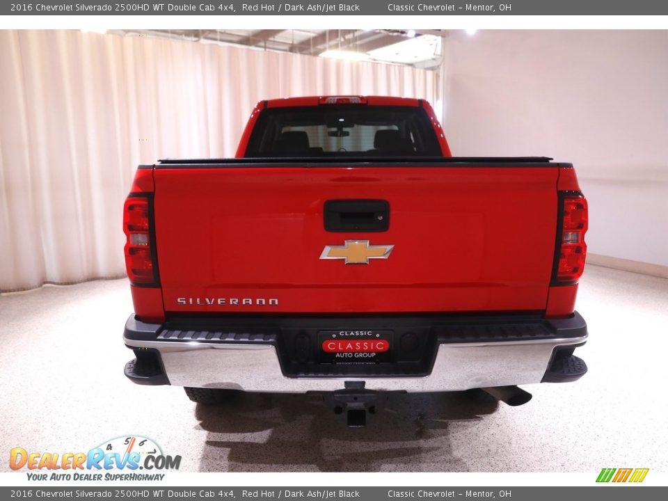 2016 Chevrolet Silverado 2500HD WT Double Cab 4x4 Red Hot / Dark Ash/Jet Black Photo #17