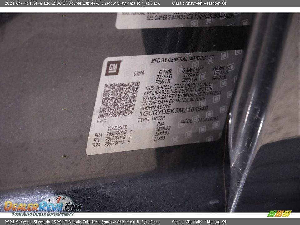 2021 Chevrolet Silverado 1500 LT Double Cab 4x4 Shadow Gray Metallic / Jet Black Photo #22