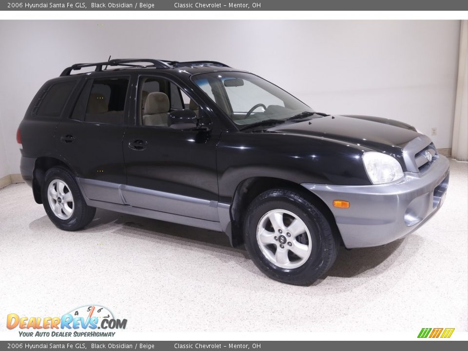 2006 Hyundai Santa Fe GLS Black Obsidian / Beige Photo #1