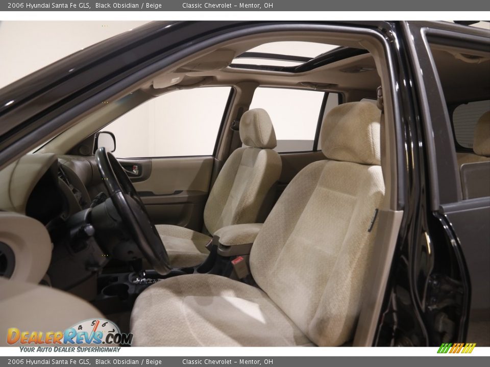 2006 Hyundai Santa Fe GLS Black Obsidian / Beige Photo #5