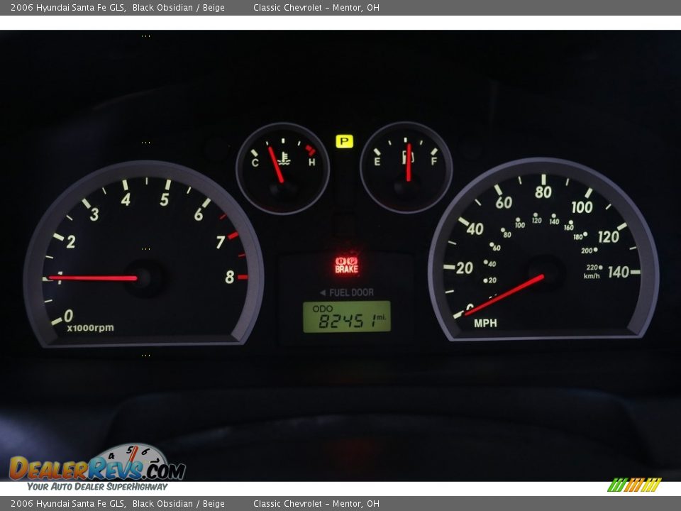 2006 Hyundai Santa Fe GLS Black Obsidian / Beige Photo #8
