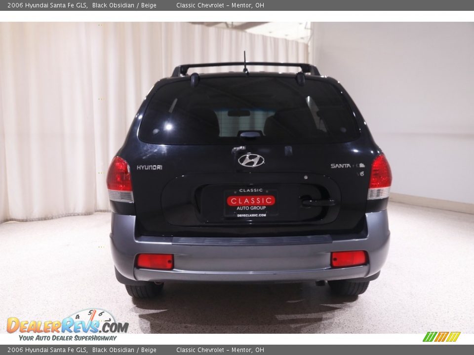 2006 Hyundai Santa Fe GLS Black Obsidian / Beige Photo #14