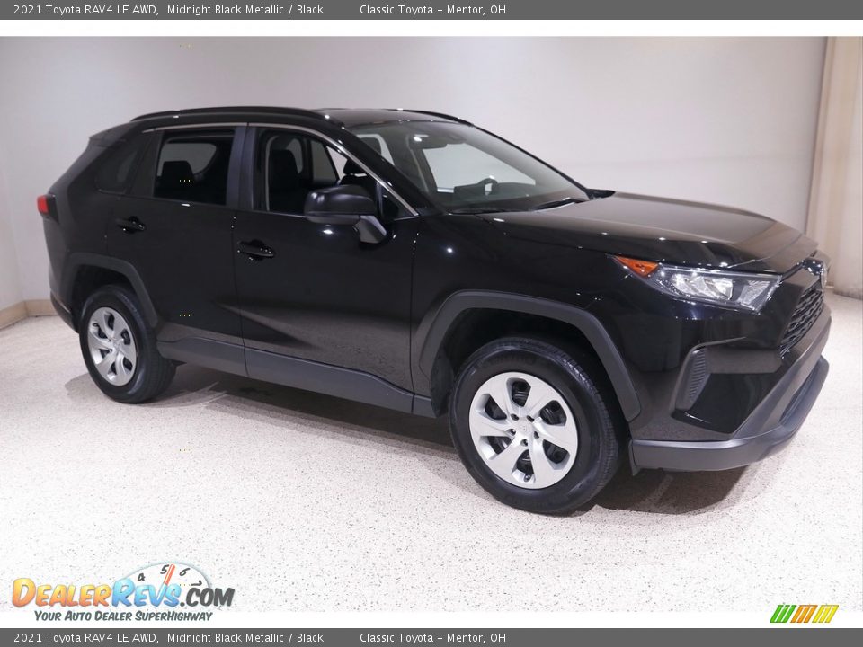 2021 Toyota RAV4 LE AWD Midnight Black Metallic / Black Photo #1
